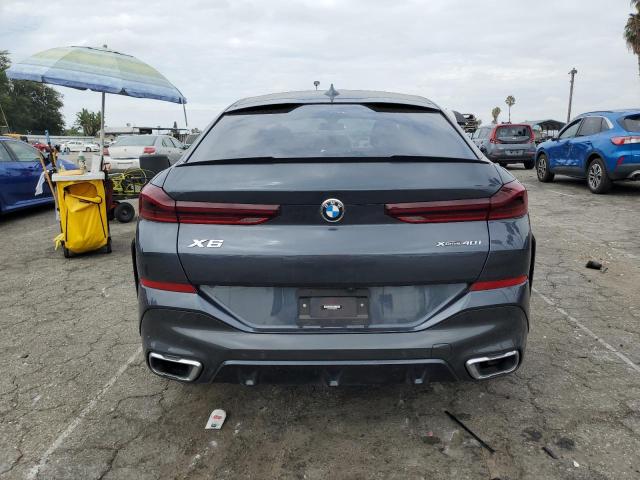 5UXCY6C07N9M65218 - 2022 BMW X6 XDRIVE40I GRAY photo 6