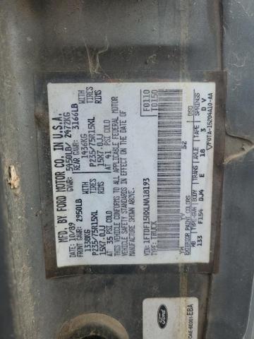 1FTDF15HXLNA18193 - 1990 FORD F-150 GRAY photo 12