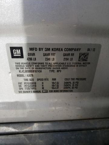 KL4CJBSB9DB167434 - 2013 BUICK ENCORE CONVENIENCE 银色 照片 12