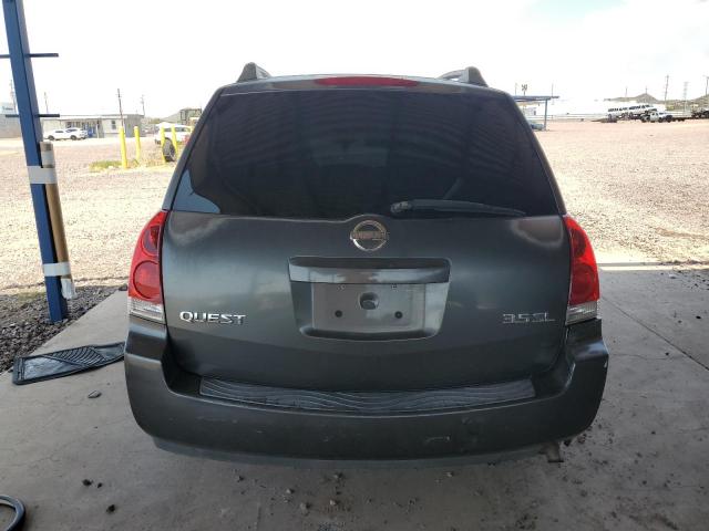 5N1BV28U65N134871 - 2005 NISSAN QUEST S GRAY photo 6