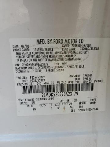 2FMDK53C59BA23179 - 2009 FORD FLEX LIMITED BLACK photo 13