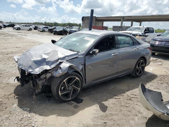 KMHLR4AFXPU442943 - 2023 HYUNDAI ELANTRA N LINE GRAY photo 1