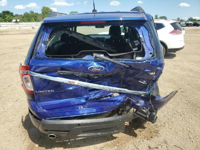 1FM5K8F8XDGB78728 - 2013 FORD EXPLORER LIMITED BLUE photo 6