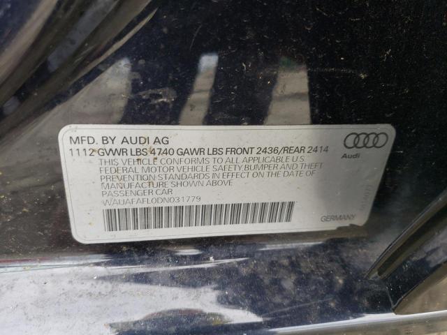 WAUAFAFL0DN031779 - 2013 AUDI A4 PREMIUM BLUE photo 12