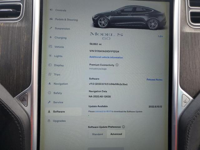 5YJSA1AG9DFP12134 - 2013 TESLA MODEL S Boz foto 9