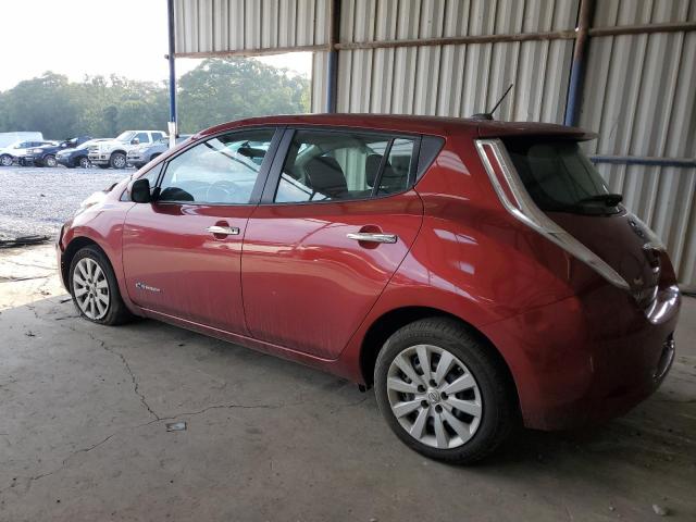 1N4AZ0CP0FC314196 - 2015 NISSAN LEAF S BURGUNDY photo 2