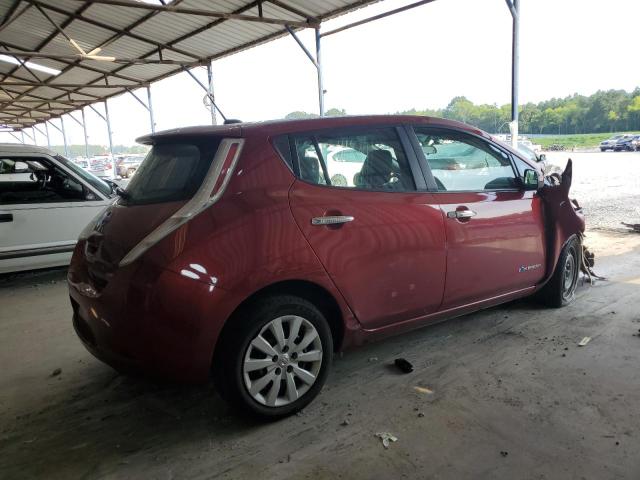 1N4AZ0CP0FC314196 - 2015 NISSAN LEAF S BURGUNDY photo 3