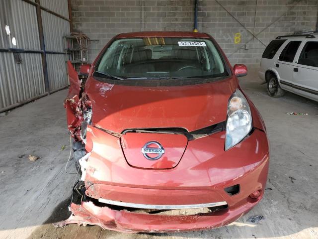 1N4AZ0CP0FC314196 - 2015 NISSAN LEAF S BURGUNDY photo 5