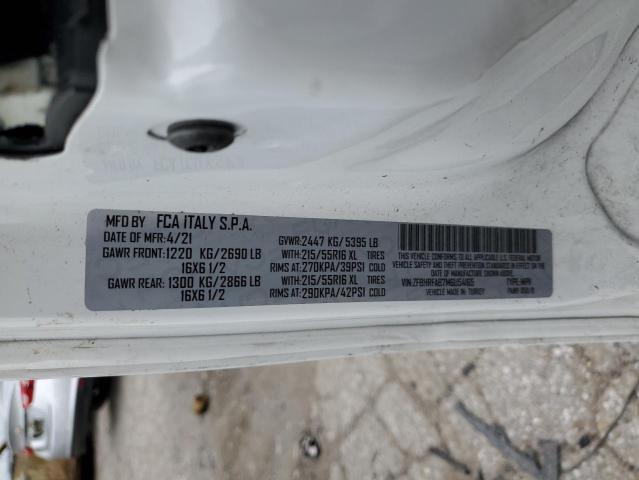 ZFBHRFAB7M6U54165 - 2021 RAM PROMASTER თეთრი ფოტო 13