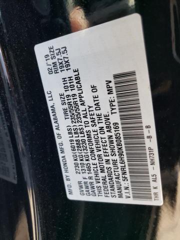 5FNRL6H90KB085169 - 2019 HONDA ODYSSEY ELITE Schwarz Foto 13