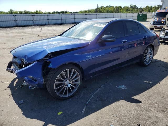 55SWF6EB0JU245274 - 2018 MERCEDES-BENZ C 43 4MATIC AMG BLUE photo 1