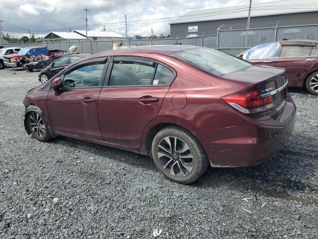 2HGFB2F51DH032655 - 2013 HONDA CIVIC LX BURGUNDY photo 2