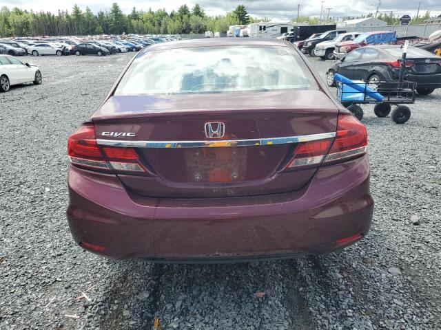 2HGFB2F51DH032655 - 2013 HONDA CIVIC LX BURGUNDY photo 6