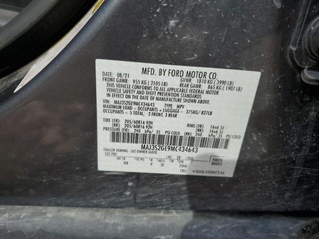 MAJ3S2GE9MC434643 - 2021 FORD ECOSPORT SE Gri fotoğraf 12