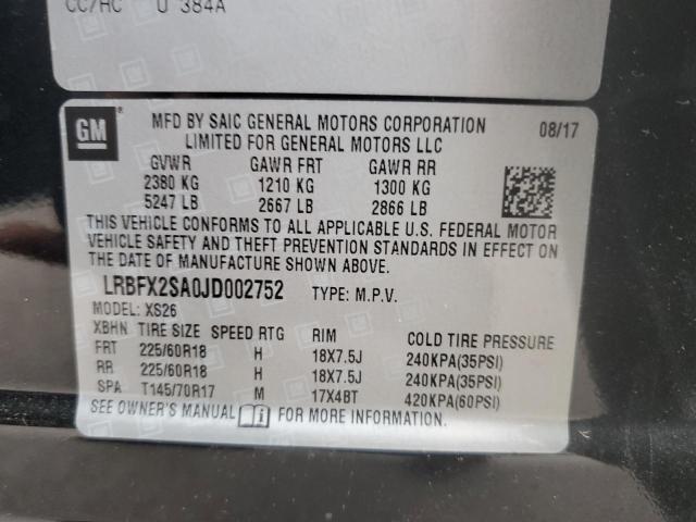 LRBFX2SA0JD002752 - 2018 BUICK ENVISION ESSENCE Qara foto 13