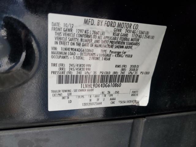 1LNHL9DK4DG610860 - 2013 LINCOLN MKS BLACK photo 12