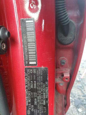 KNAFZ4A84F5267307 - 2015 KIA FORTE EX RED photo 12