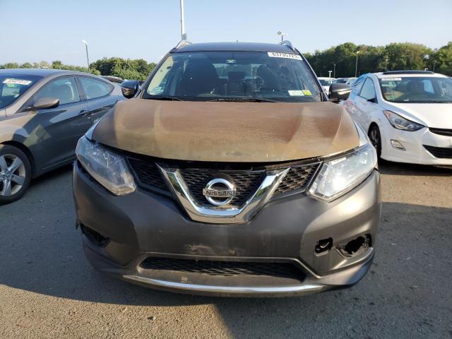 KNMAT2MV4FP512664 - 2015 NISSAN ROGUE S GRAY photo 5