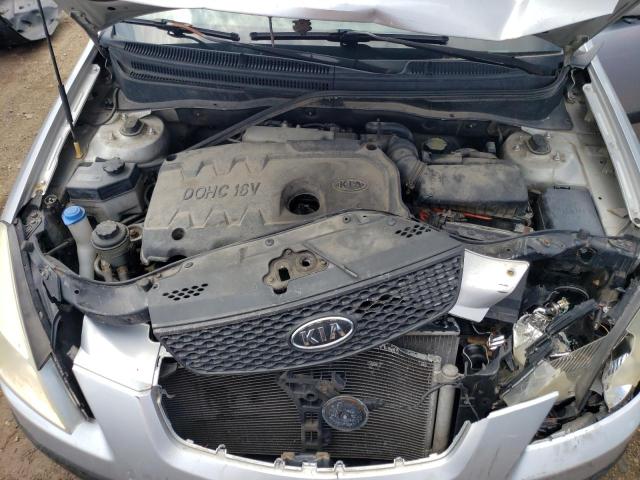 KNADE123376292375 - 2007 KIA RIO BASE SILVER photo 11