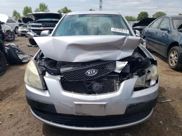 KNADE123376292375 - 2007 KIA RIO BASE SILVER photo 5