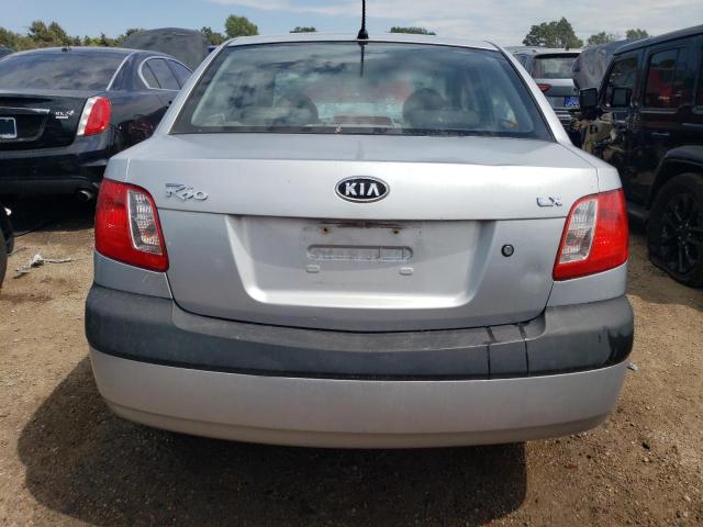 KNADE123376292375 - 2007 KIA RIO BASE SILVER photo 6