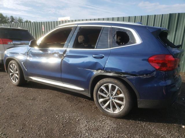 5UXTR9C55KLE13498 - 2019 BMW X3 XDRIVE30I BLUE photo 2