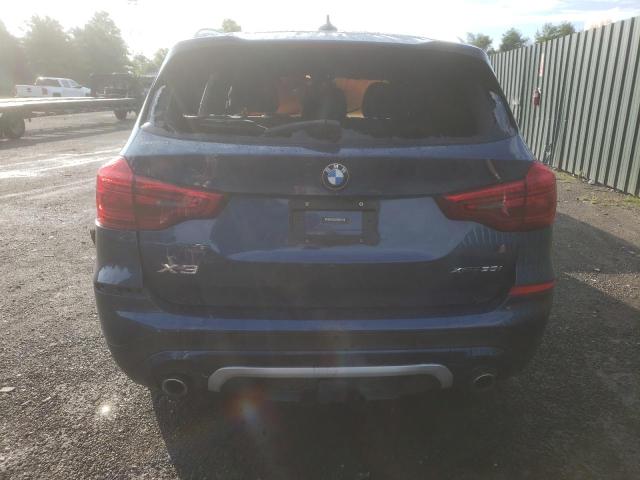 5UXTR9C55KLE13498 - 2019 BMW X3 XDRIVE30I BLUE photo 6