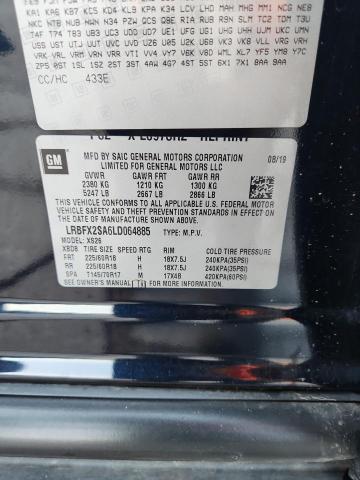 LRBFX2SA6LD064885 - 2020 BUICK ENVISION ESSENCE أسود صورة 14