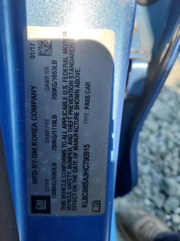 KL8CB6SA3HC790915 - 2017 CHEVROLET SPARK LS BLUE photo 12