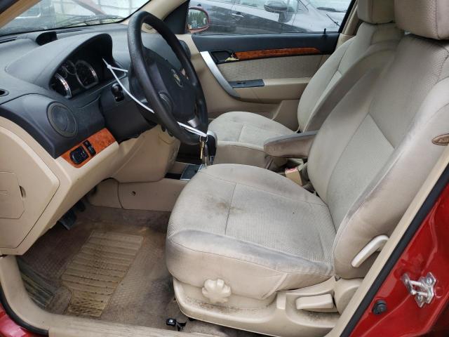 KL1TD6DE3AB133911 - 2010 CHEVROLET AVEO LS წითელი ფოტო 7