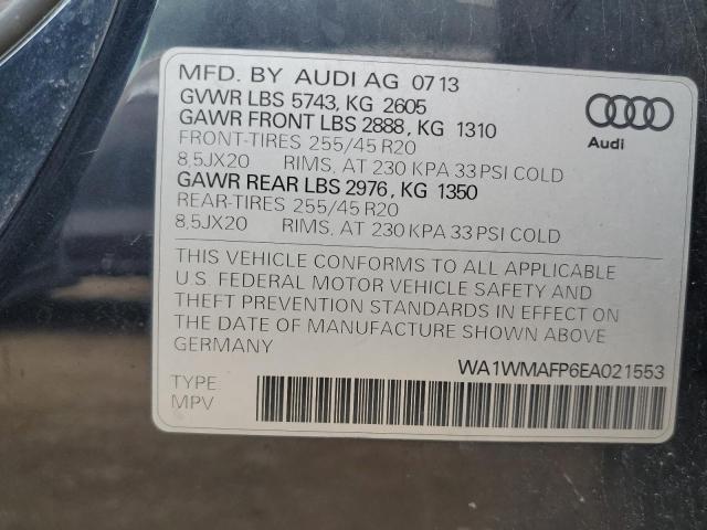 WA1WMAFP6EA021553 - 2014 AUDI Q5 PRESTIGE GRAY photo 13