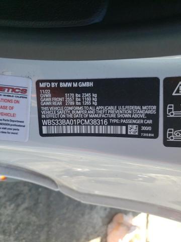 WBS33BA01PCM38316 - 2023 BMW M4 COMPETITION WHITE photo 13