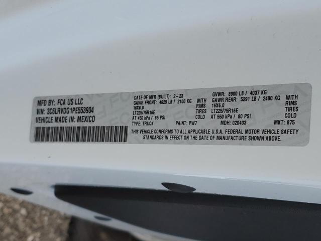 3C6LRVDG1PE553904 - 2023 RAM PROMASTER 2500 HIGH Ağ foto 13