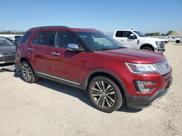 1FM5K8HT6HGB07484 - 2017 FORD EXPLORER PLATINUM RED photo 4