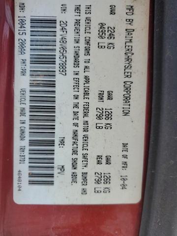 2D4FV48V05H578897 - 2005 DODGE MAGNUM SXT RED photo 12