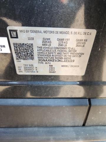 3GNAXKEV3KL221119 - 2019 CHEVROLET EQUINOX LT 石墨色 照片 13