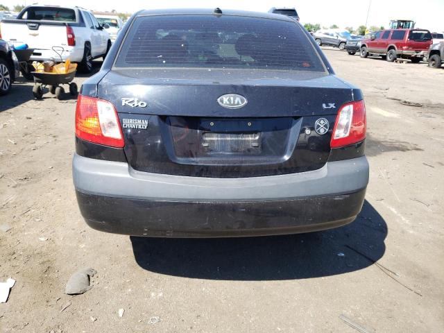 KNADE223496495106 - 2009 KIA RIO BASE BLACK photo 6