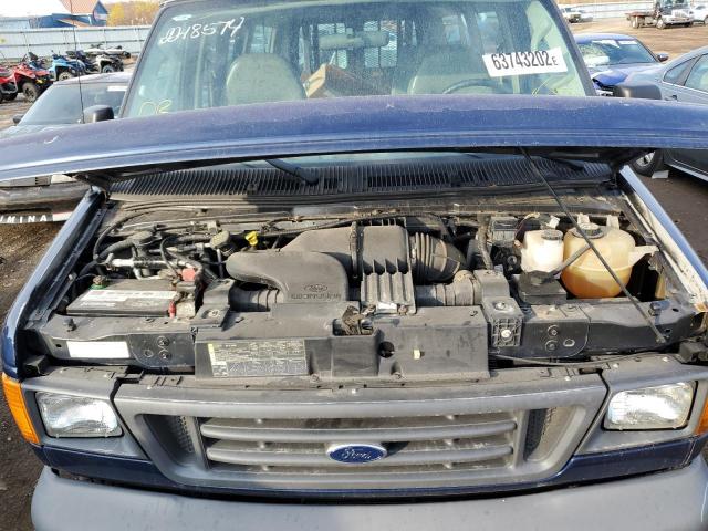 1FMNE11W97DA88982 - 2007 FORD ECONOLINE E150 WAGON BLUE photo 7