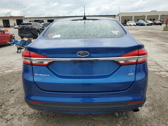 3FA6P0H70HR383432 - 2017 FORD FUSION SE BLUE photo 6