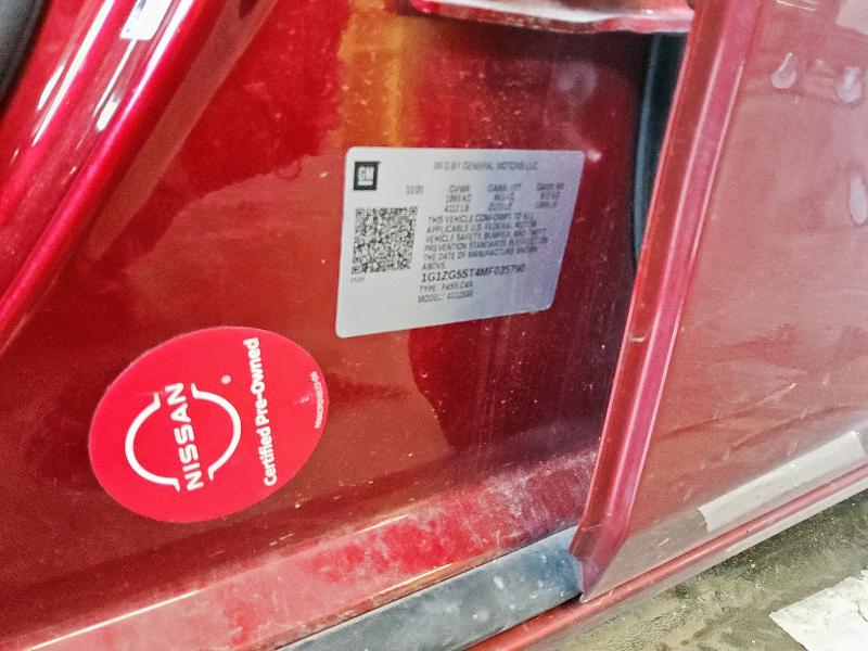 1G1ZG5ST4MF035790 - 2021 CHEVROLET MALIBU RS RED photo 12