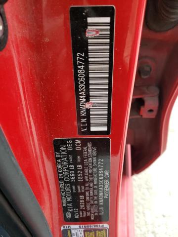 KNADM4A33C6084772 - 2012 KIA RIO LX RED photo 12