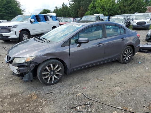 2HGFB2F99FH547926 - 2015 HONDA CIVIC EXL GRAY photo 1