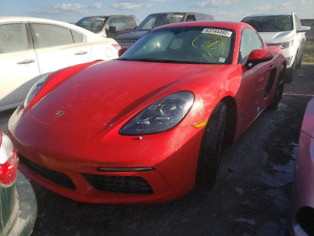 WP0AB2A80MK275019 - 2021 PORSCHE CAYMAN S RED photo 2