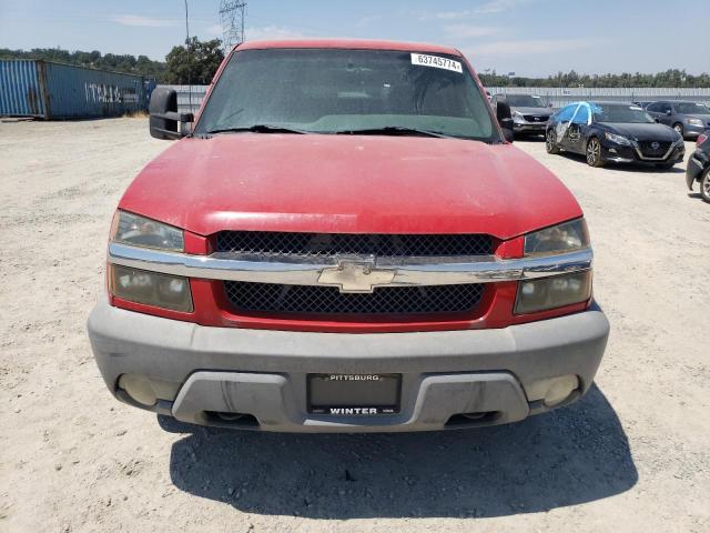 3GNEC13T82G222834 - 2002 CHEVROLET AVALANCHE C1500 RED photo 5