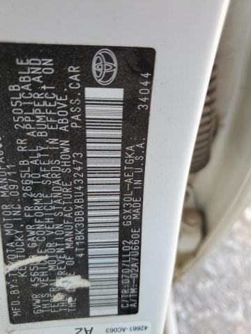 4T1BK3DBXBU432473 - 2011 TOYOTA AVALON BASE Ağ foto 12