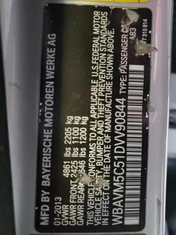 WBAVM5C51DVV90844 - 2013 BMW X1 XDRIVE35I SILVER photo 12