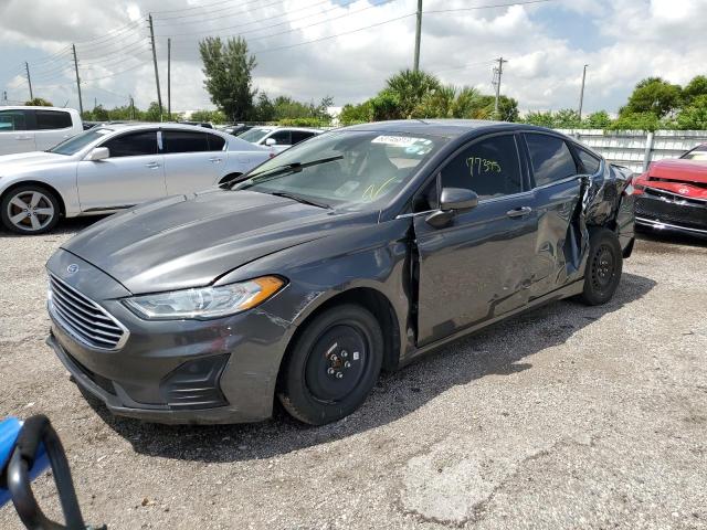 3FA6P0G73KR193777 - 2019 FORD FUSION S GRAY photo 1