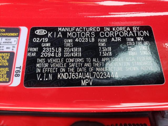 KNDJ63AU4L7023444 - 2020 KIA SOUL GT LINE RED photo 12