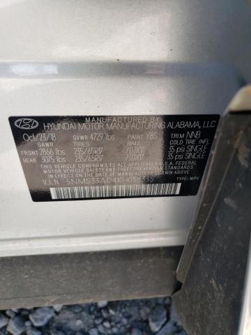 5NMS33AD4KH056335 - 2019 HYUNDAI SANTA FE SEL SILVER photo 13