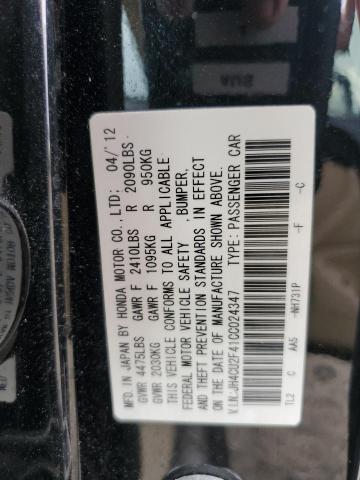 JH4CU2F41CC024347 - 2012 ACURA TSX BLACK photo 12